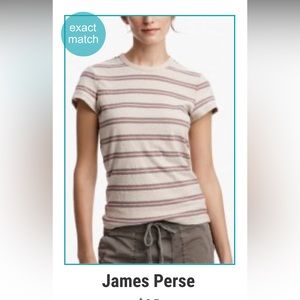 James Perse Retro Stripe Vintage Tee